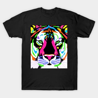 Neon Tiger Close Up T-Shirt